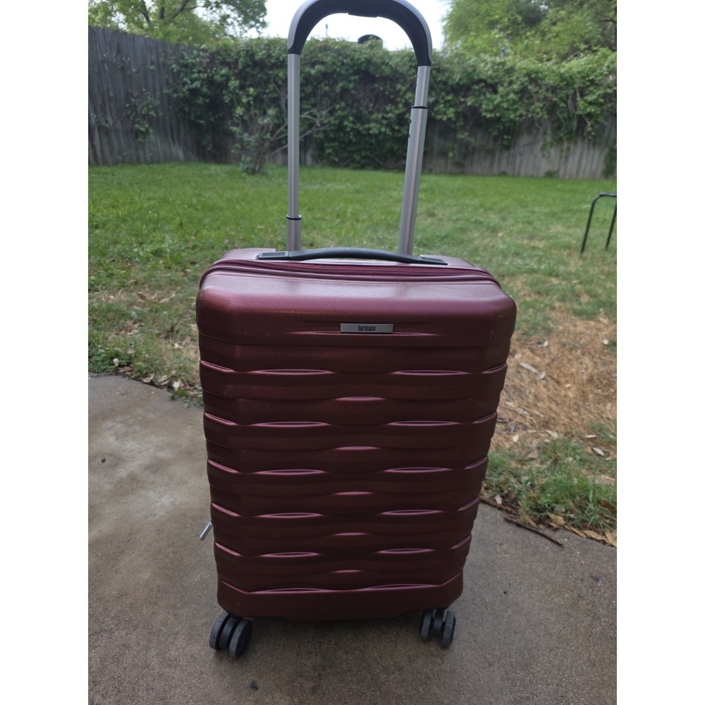 Hartmann Hardside Spinner Red Burgundy Travel Luggage 19x14x9.5 - Picture 12 of 12